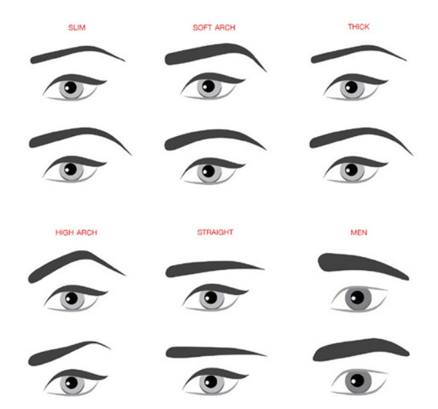 eyebrow shapes